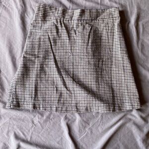 Green plaid pencil skirt